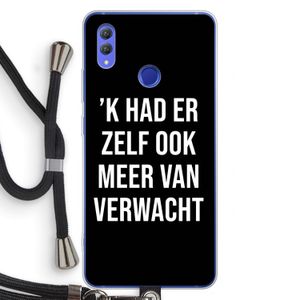 Meer verwacht - Zwart: Honor Note 10 Transparant Hoesje met koord