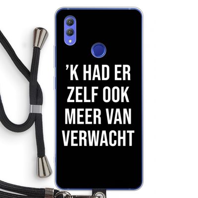 Meer verwacht - Zwart: Honor Note 10 Transparant Hoesje met koord