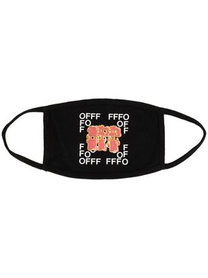 Off-White masque à logo imprimé - Noir