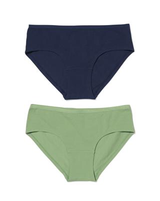 HEMA Dameshipsters katoen - 2 stuks groen (groen)