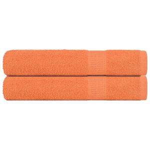 VidaXL Handdoeken 2 st 100x200 cm 360 g/m² 100% katoen oranje