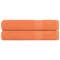 VidaXL Handdoeken 2 st 100x200 cm 360 g/m² 100% katoen oranje
