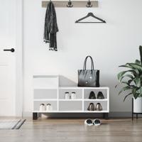 VidaXL Schoenenkast 102x36x60 cm bewerkt hout hoogglans wit