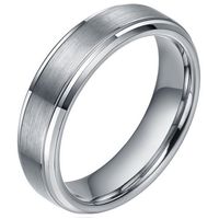 Heren ring wolfraam Zilverkleurig Brushed 8mm-21.5mm