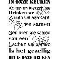 In onze keuken - Muursticker