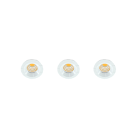 Set 3x Eris LED mini spot 3Watt rond WIT dimbaar