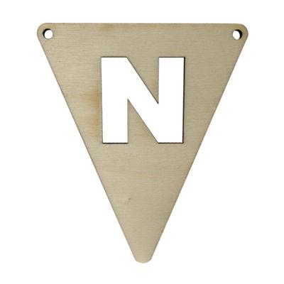 JeP kids houten vlagletter alfabet-N