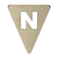 JeP kids houten vlagletter alfabet-N