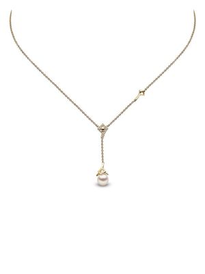 Yoko London collier Trend en or jaune 18ct orné de perles d'eau douce et de diamants