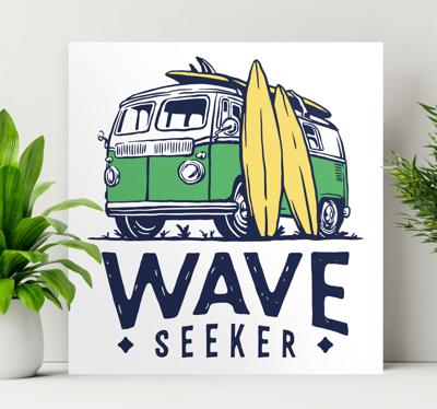 Canvas schilderij jongeren Surfer vrachtwagen