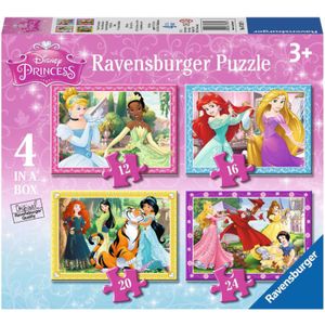 Disney Princess puzzels, 12+16+20+24 stukjes