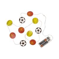 Lichtsnoer - sport thema - 160 cm - op batterij - voetbal, tennis, basketbal - thumbnail