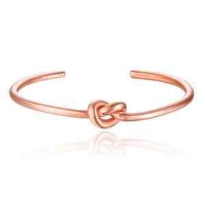 Rose Edelstaal Damesarmband met Knoop