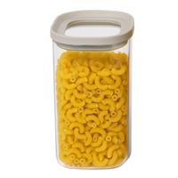 5Five Voorraadpot - keuken/voedsel - glas - 1000 ml - luchtdichte deksel - transparant/beige