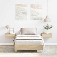 Bedframe zonder matras 75x190 cm spaanplaat sonoma eikenkleurig Bedframe zonder matras 75x190 cm spaanplaat sonoma eikenkleurig