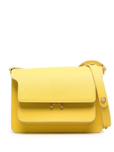 Marni sac porté épaule Trunk en cuir - Jaune