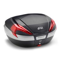 GIVI V56 Maxia 4 Monokey topkoffer, Topkoffers en zijkoffers voor de moto, rode reflectoren, carbon afwerking