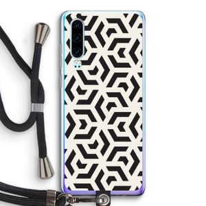 Crazy pattern: Huawei P30 Transparant Hoesje met koord