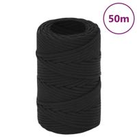 VidaXL Boottouw 2 mm 50 m polypropeen zwart