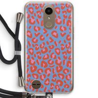 Leopard blue: LG K10 (2017) Transparant Hoesje met koord