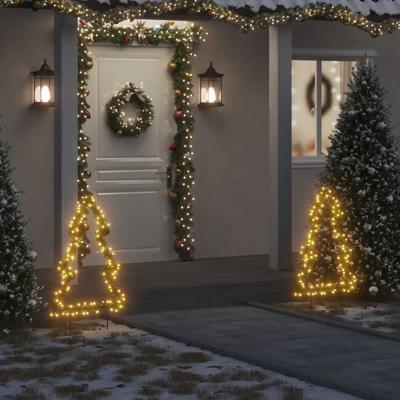 VidaXL Kerstverlichting met grondpinnen boom 115 led&apos;s 90 cm