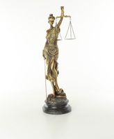 Vrouwe Justitia goudkleurig - thumbnail