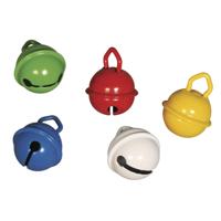 Decoratie belletjes - 10x st - gekleurd - 19 mm - metaal - kerstbelletjes - DIY