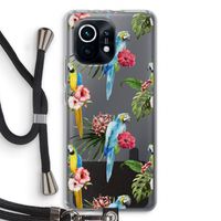 Kleurrijke papegaaien: Xiaomi Mi 11 Transparant Hoesje met koord