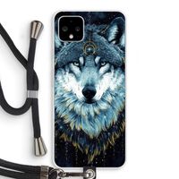 Darkness Wolf: Pixel 4 XL Transparant Hoesje met koord