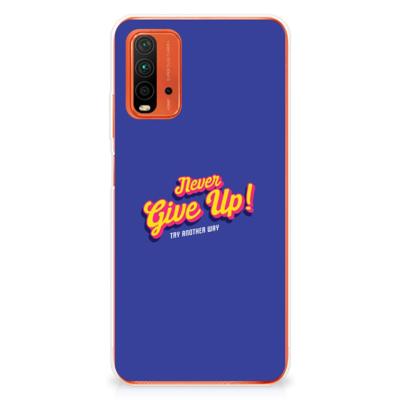 Xiaomi Poco M3 | Siliconen hoesje | met naam Never Give Up Xiaomi Poco M3 | Siliconen hoesje | met naam Never Give Up