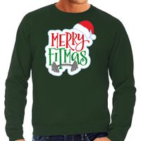 Merry fitmas Kersttrui / outfit groen voor heren