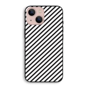 Strepen zwart-wit: iPhone 13 mini Biologisch afbreekbaar hoesje