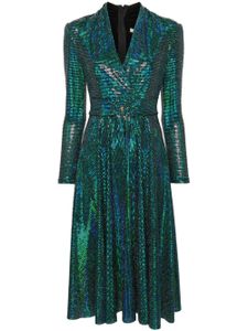 NISSA robe brodée de sequins à boucle décorative - Vert