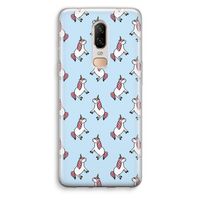 Eenhoorns overal: OnePlus 6 Transparant Hoesje