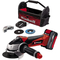 Einhell TE-AG 18/115Li Accu Haakse Slijper | 115 mm | Incl. accessoires + 1 x 2.5 Ah accu + oplader | In tas - 4431134