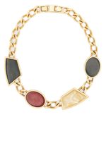 Monet Pre-Owned collier à empiècements géométriques (années 1980) - Or