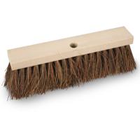 Brumag Bezem kop - Piassava - extra sterk - FSC hout - bruin - 40 cm   - - thumbnail