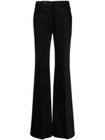 ETRO pantalon de tailleur évasé à effet métallisé - Noir