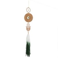 Handgemaakte Dromenvanger- Hamsa Hand Mandala Boze Oog Hout (85 cm)