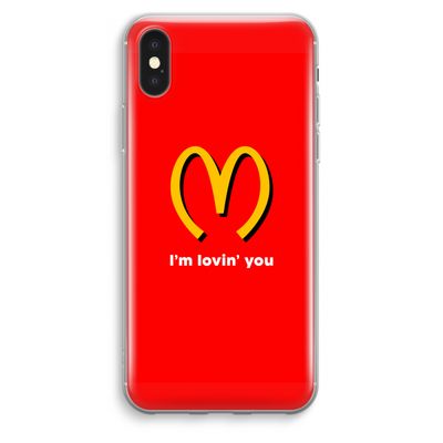 I'm lovin' you: iPhone XS Max Transparant Hoesje