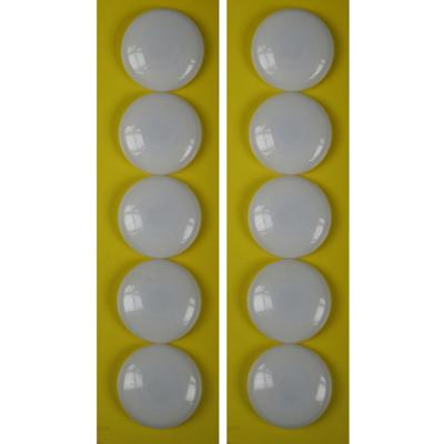 Benson ronde koelkast / whiteboard magneetjes - 10x stuks - wit - Keuken magneten
