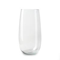 Bloemenvaas Taps - helder transparant - glas - D23,5 x H44 cm - cilinder vaas