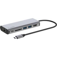 CONNECT Meerpoorts 6-in-1 USB-C hub Dockingstation - thumbnail