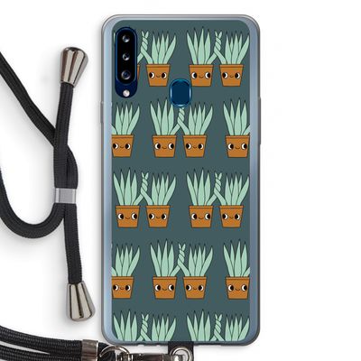 Sansevieria: Samsung Galaxy A20s Transparant Hoesje met koord