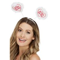 Diadeem/tiara Bride To Be - wit - polyester - 25 x 20 cm - vrijgezellenfeest Diadeem/tiara Bride To Be - wit - polyester - 25 x 20 cm - vrijgezellenfeest