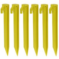 Redcliffs tentharingen - pennen - 72x - geel - kunststof - 23 cm - voor diverse ondergronden Redcliffs tentharingen - pennen - 72x - geel - kunststof - 23 cm - voor diverse ondergronden