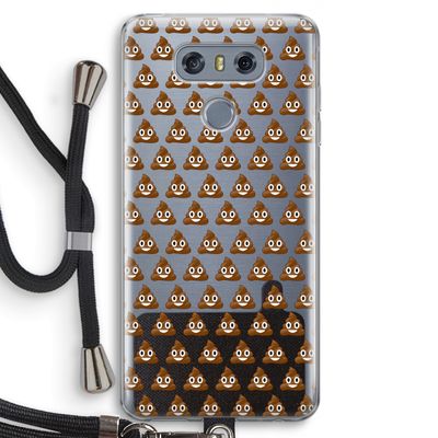 Poop emoji: LG G6 Transparant Hoesje met koord