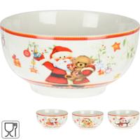 Siaki schaal kerst porselein 600 ml 4 assorti | 12 stuks