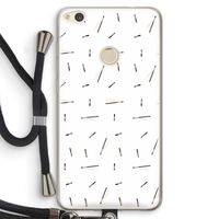 Hipster stripes: Huawei Ascend P8 Lite (2017) Transparant Hoesje met koord