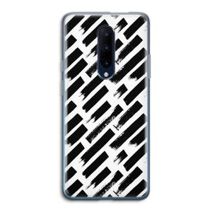 Zwarte vegen: OnePlus 7 Pro Transparant Hoesje